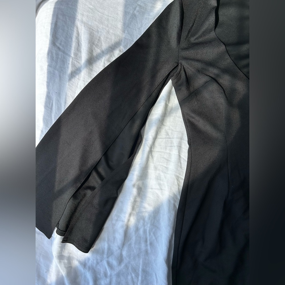 Rare London Black Long-Sleeve Cocktail Dress